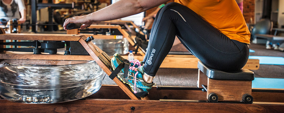 remadora waterrower para gimnasios